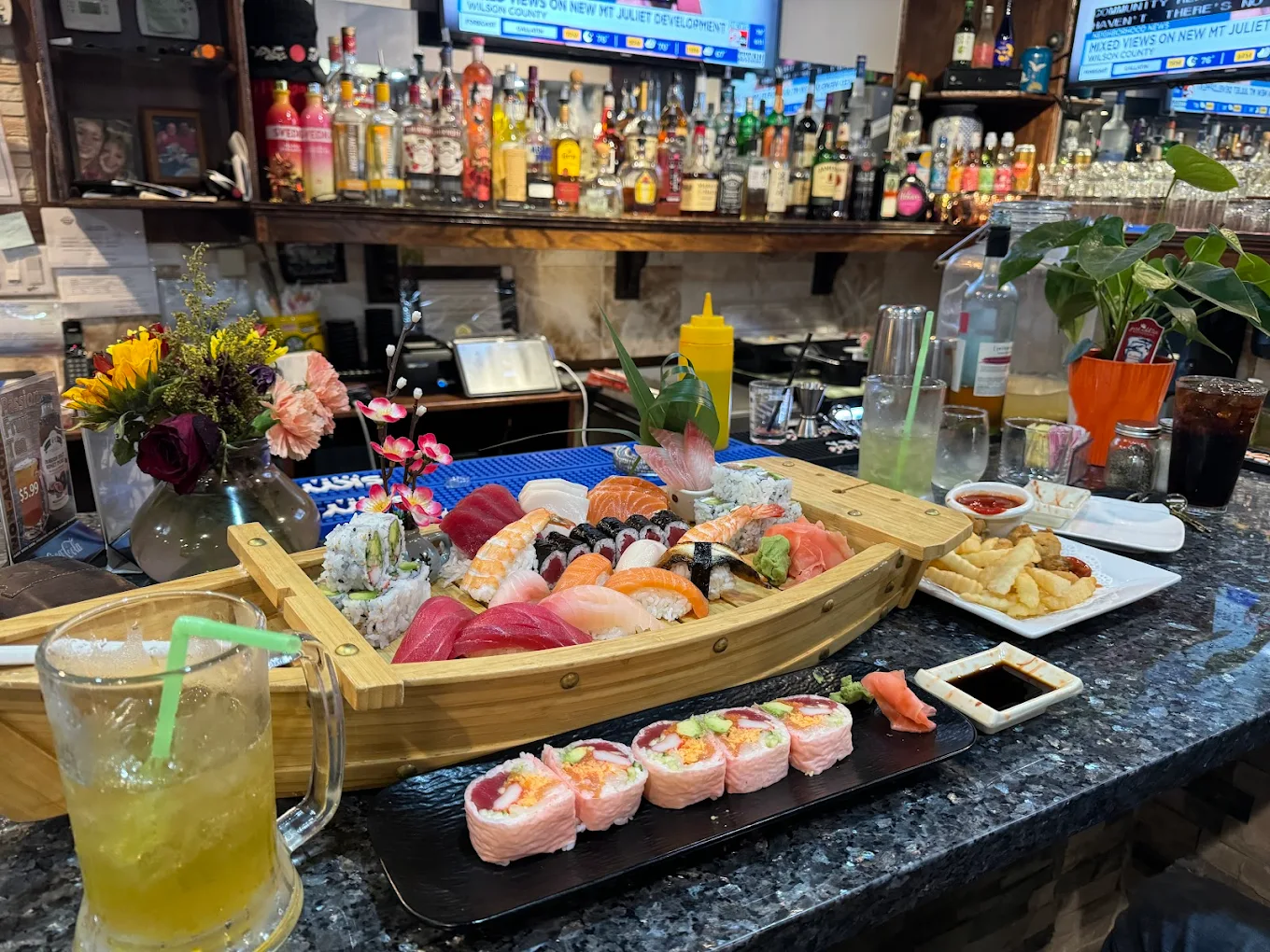 Sushi boat assortment